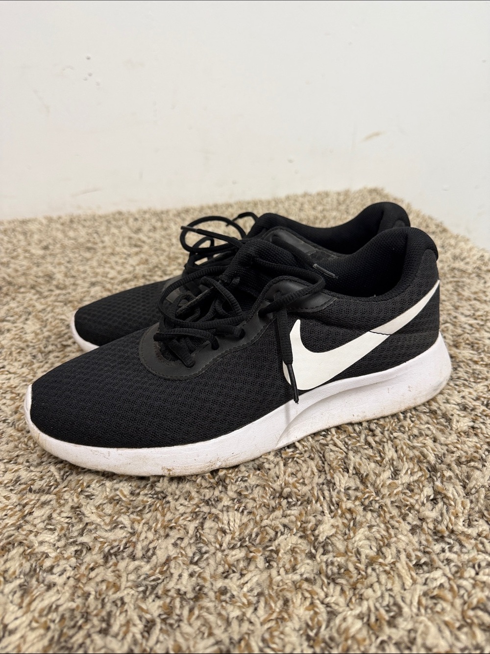 Nike Black and White Mesh Trainers